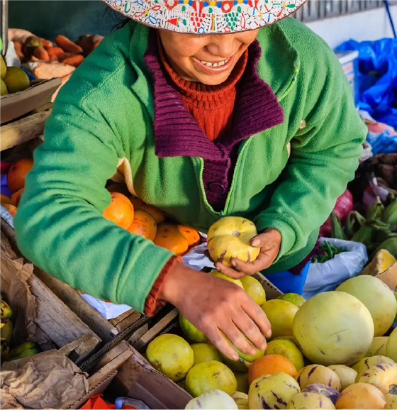Farmer at market